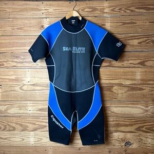 Sea Elite Equator 3/2 Black and Blue Wetsuit